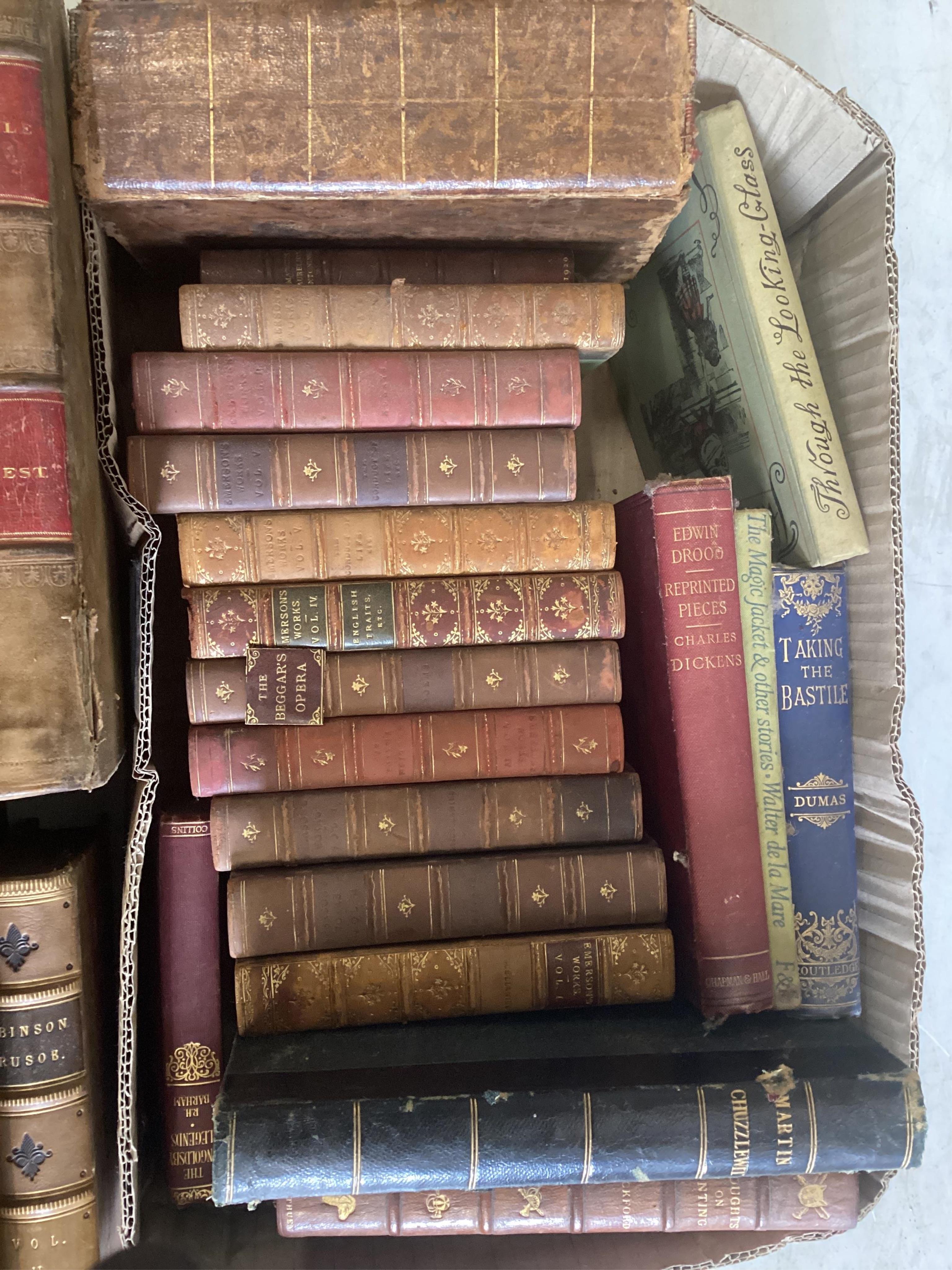 Approximately thirty five assorted antiquarian and later bindings. Condition - fair